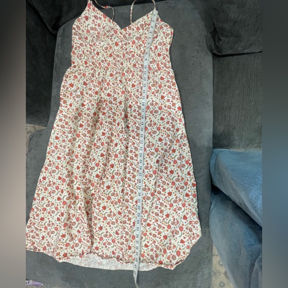 Old Navy Cream with Red Floral Midi Sundress with Pockets – Size Large - Picture 8 of 8